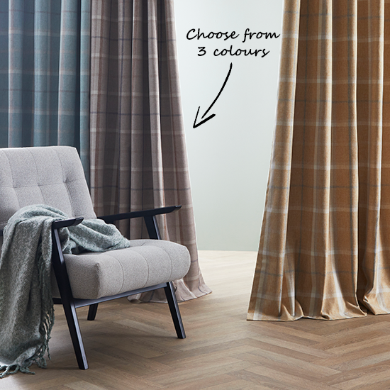 BERGEN CHECK CURTAINS